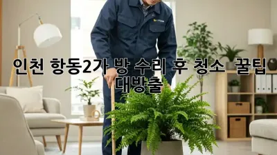 인천 항동2가 방 수리 후 청소 ✨ 꿀팁 대방출!